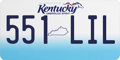 KY license plate 551LIL