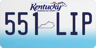 KY license plate 551LIP