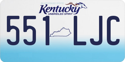 KY license plate 551LJC