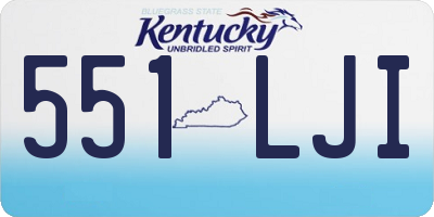 KY license plate 551LJI