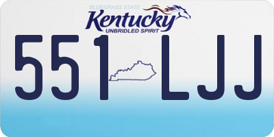 KY license plate 551LJJ