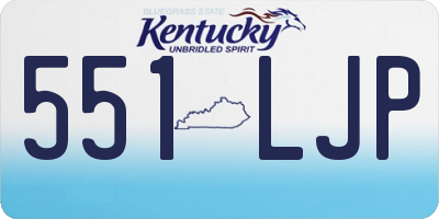 KY license plate 551LJP
