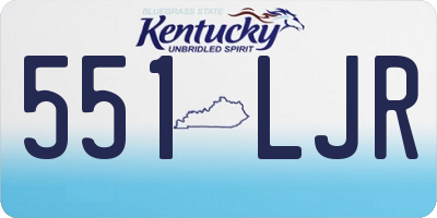 KY license plate 551LJR