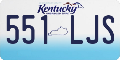 KY license plate 551LJS