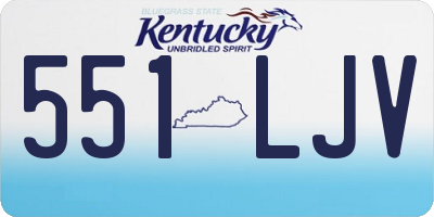 KY license plate 551LJV