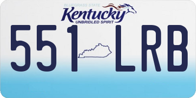 KY license plate 551LRB