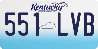 KY license plate 551LVB