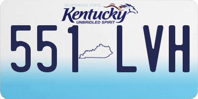 KY license plate 551LVH