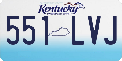 KY license plate 551LVJ