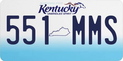 KY license plate 551MMS