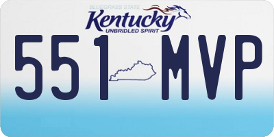 KY license plate 551MVP