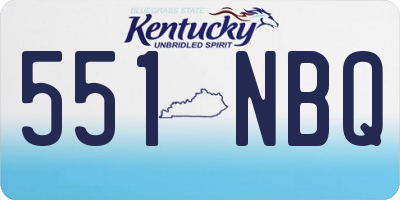 KY license plate 551NBQ