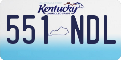 KY license plate 551NDL