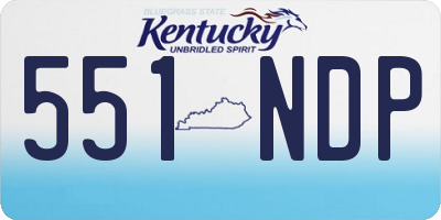 KY license plate 551NDP