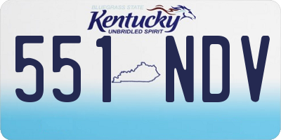 KY license plate 551NDV