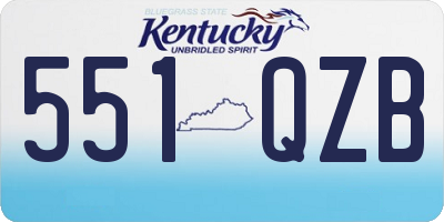 KY license plate 551QZB