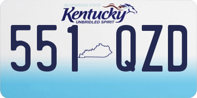 KY license plate 551QZD