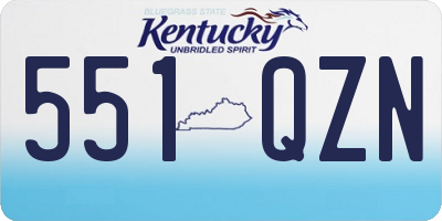 KY license plate 551QZN