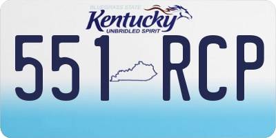 KY license plate 551RCP