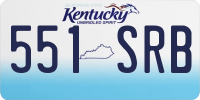 KY license plate 551SRB