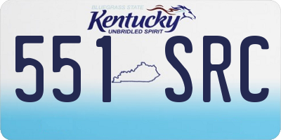 KY license plate 551SRC