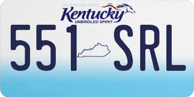 KY license plate 551SRL