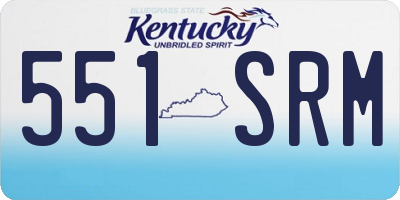 KY license plate 551SRM