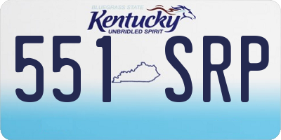KY license plate 551SRP