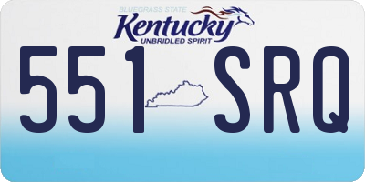 KY license plate 551SRQ