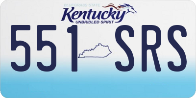 KY license plate 551SRS