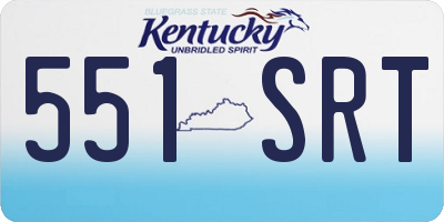 KY license plate 551SRT