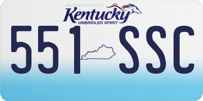 KY license plate 551SSC