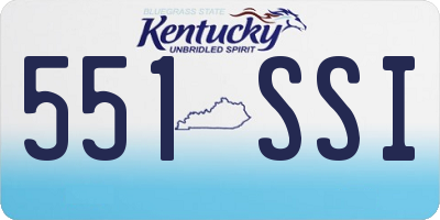 KY license plate 551SSI