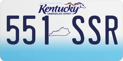 KY license plate 551SSR