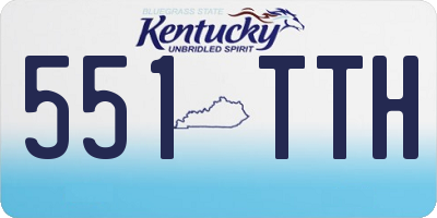 KY license plate 551TTH