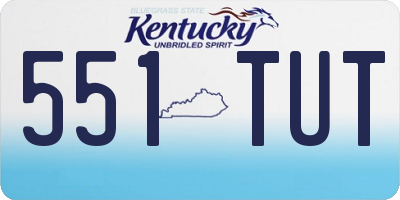 KY license plate 551TUT