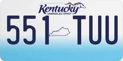 KY license plate 551TUU