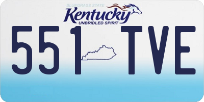 KY license plate 551TVE
