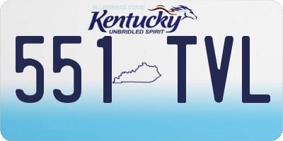 KY license plate 551TVL