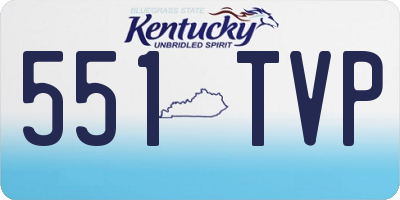 KY license plate 551TVP