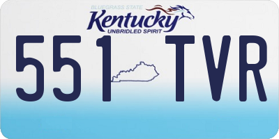 KY license plate 551TVR
