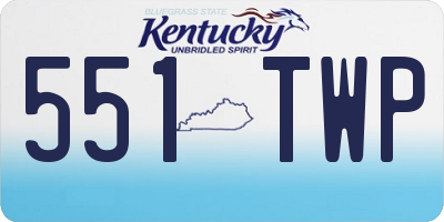 KY license plate 551TWP