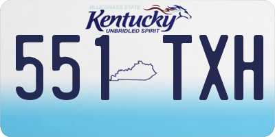 KY license plate 551TXH