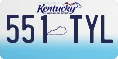 KY license plate 551TYL