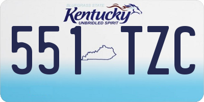 KY license plate 551TZC