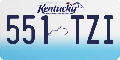 KY license plate 551TZI