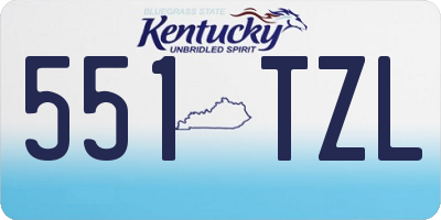 KY license plate 551TZL