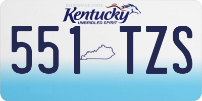 KY license plate 551TZS