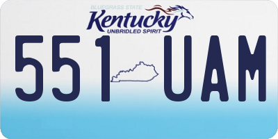 KY license plate 551UAM