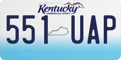 KY license plate 551UAP